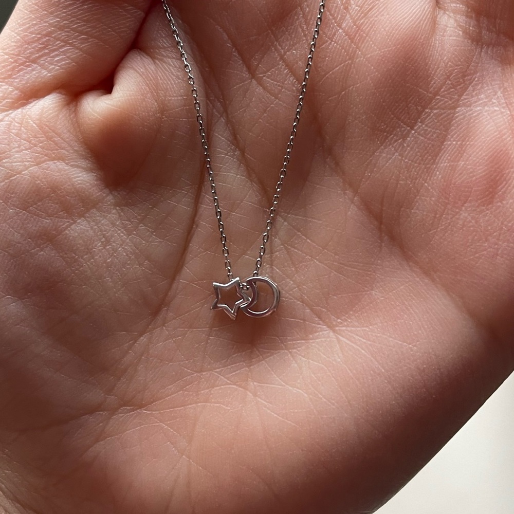 Moon and star necklace